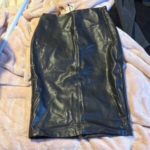 Express black faux, leather skirt NWT SIZE SMALL